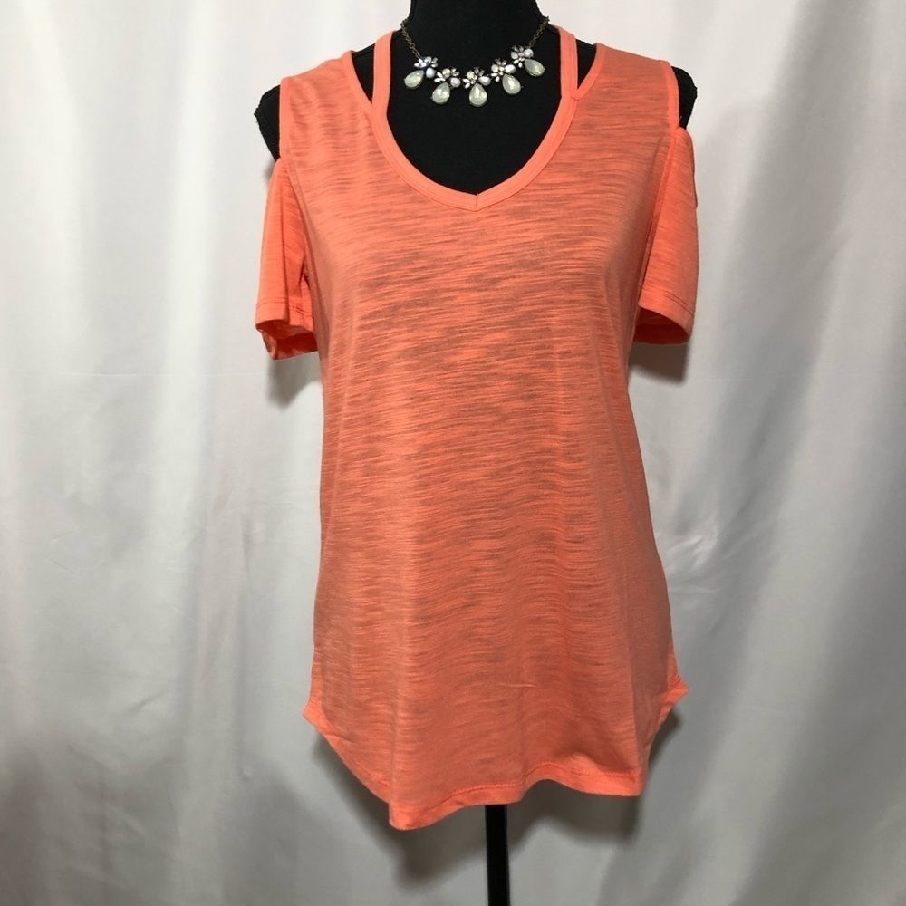 Women's Orange Short Sleeve Top